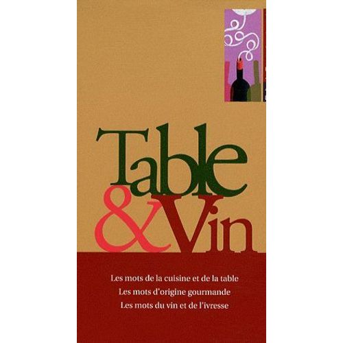 Coffret Table Et Vin En 3 Volumes : Tome 1, Les Mots De La Cuisine Et De La Table - Tome 2, Les Mots D'origine Gourmande - Tome 3, Les Mots Du Vin Et De L'ivresse