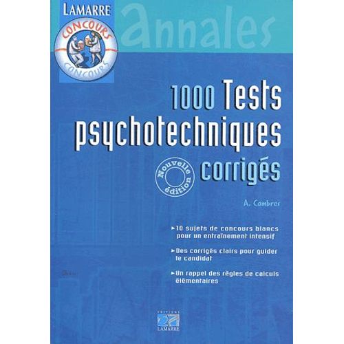 1000 Tests Psychotechniques Corrigés