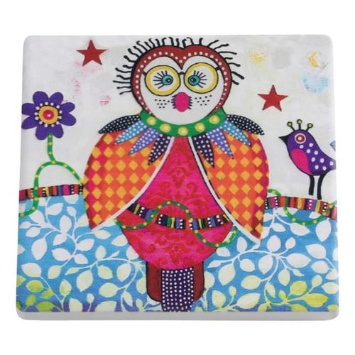 Maxwell & Williams Smile Style Boobook Sous-Verre, Dessous-De-Plat, Céramique - Liège, 9,5 Cm, Du0022