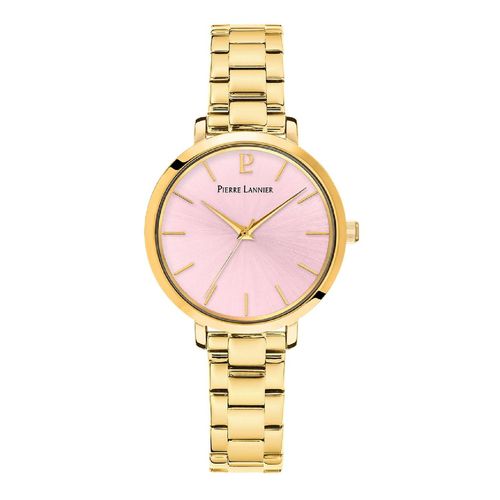 Montre Femme Pierre Lannier Chouquette Acier Doré Cadran Rose