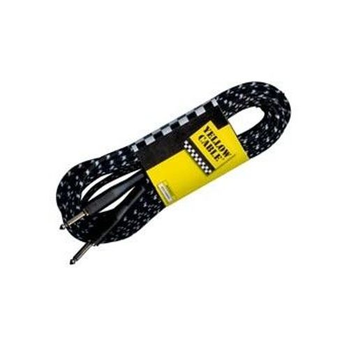 Câble Jack/Jack gaine tressée gris/noir 6m - Yellow Cable G66DG