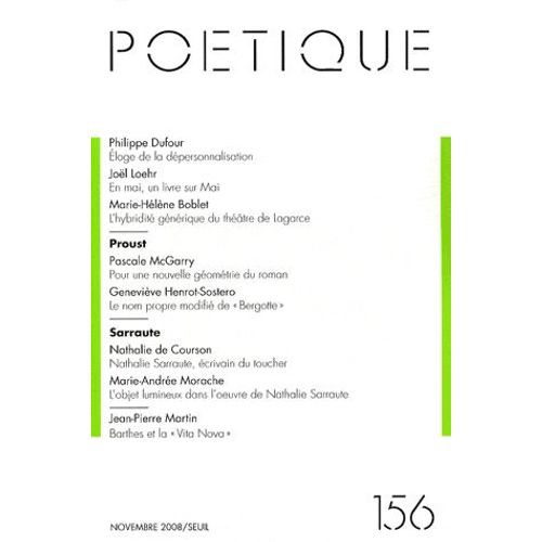 Poétique N° 156