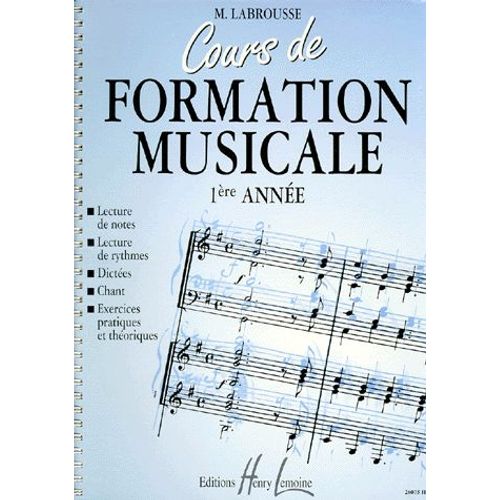 Cours De Formation Musicale 1ère Année