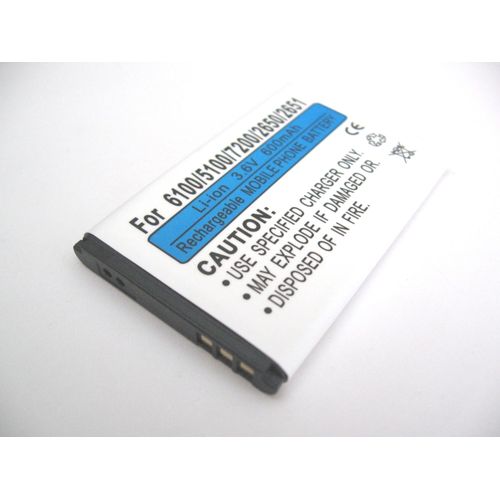 Batterie Telephone Nokia 1100 , 1101 , 1110 , 1110i , 1112 , 1255 , 1315 , 1600 , 2118 , 2255 , 2270 , 2280 , 2285 , 2300 , 2310 , 2355 , 2610 , 3100 , 3105 , 3600 , 3620 , 3650 , 3660 ...
