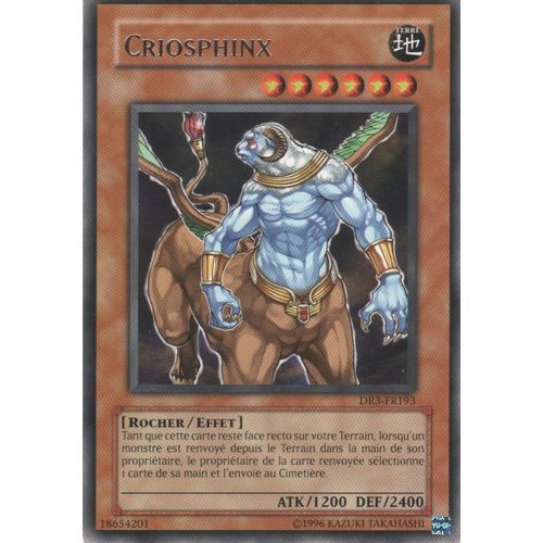 Carte Yu-Gi-Oh! "Criosphinx" Rare Dr3-Fr193