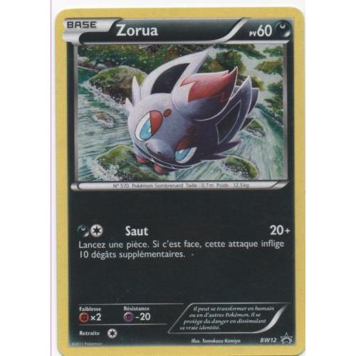 Zorua Bw12 - Pokemon Noir Et Blanc