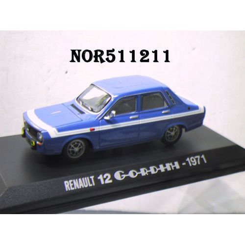 Renault 12 Gordini 1971 1/43 Voiture Miniature De Collection Nor 511211-Norev