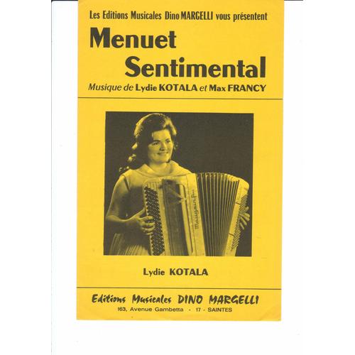 Menuet Sentimental, Pour Accordéon