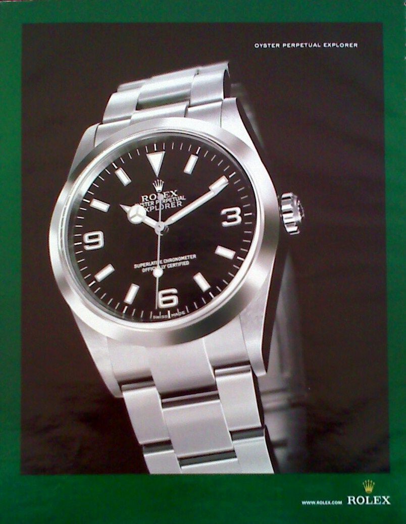 publicité ancienne (septembre 2004) pour la montre '' rolex oyster perpetual  explorer '' | Rakuten
