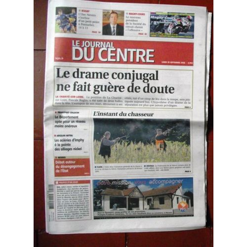 Le Journal Du Centre 29 Sept 2008.Strauss-Kahn Candidat Préféré