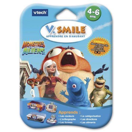 Vtech - Cartouche De Jeu V.Smile Motion 3d Monstres Contre Aliens - 84445