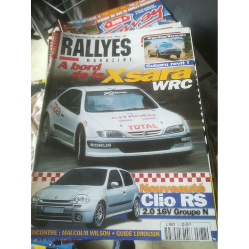 Rallyes Magazine 78 De 1999 Wilson,Alsace,Xara Wrc,Clio Renault Sport 2.0 16v Gr N