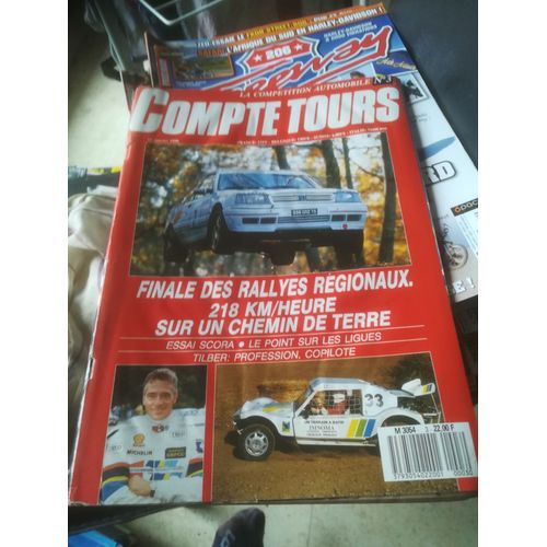 Compte Tours 3 De 1990 Var,Cevennes,Tilber,Course Des Champions,Jabouille,Scora