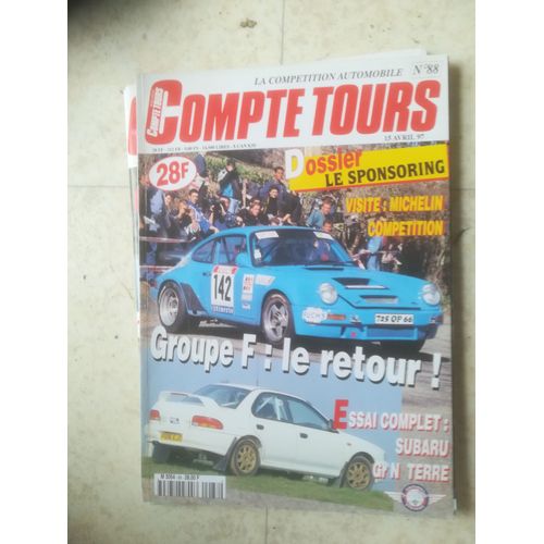 Compte Tours 88 De 1997 Lyon Charbonnieres,Sastre,Michelin,Porsche 911 3.6 Gr F,Saxo Rallycross,Subaru Impreza Gr N