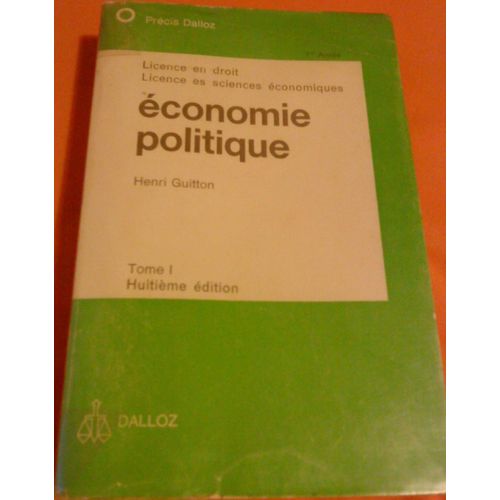 Économie Politique N° 1