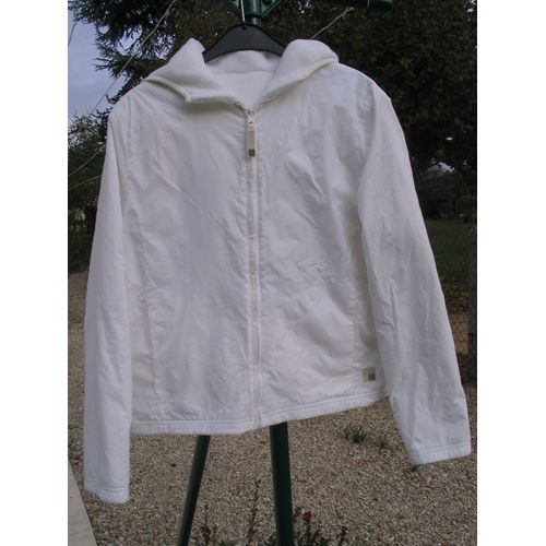Blouson " Zara Trf-Snow", Blanc, Taille 38/40, Avec Capuche