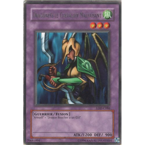 Carte Yu-Gi-Oh! "Dragoness Le Chevalier Malfaisant" Rare Ldd-C086