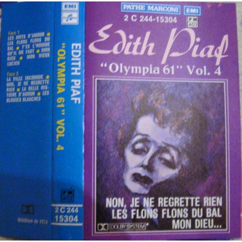 Edith Piaf 'olympia 61' Vol 4 - K7 Audio