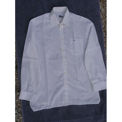 Chemise "Yves Dorsey ", Blanche, Manches Longues, Taille 39