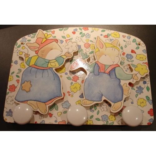 Portemanteaux Les lapins flowers Moulin Roty