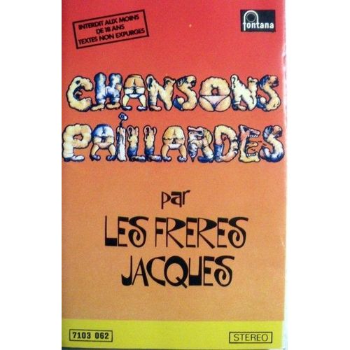 Chansons Paillardes Par Les Frêres Jacques - Cassette Audio