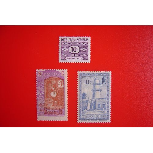 3 Timbres Côte Des Somalis