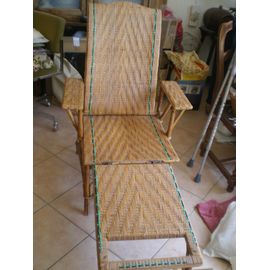 Chaise Longue En Rotin