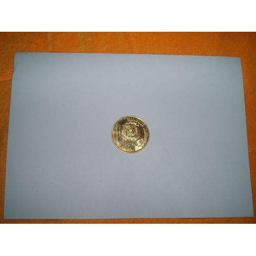 Belle Piece De 1 Peso Republique Dominicaine Annee 1988