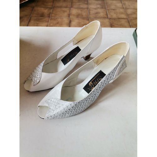 Chaussures Ouvertes Femme, Cuit, Blanc/Gris Pointure 37