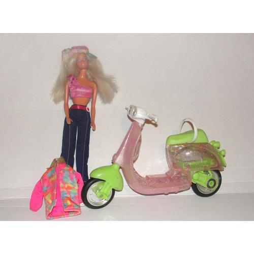 Poupée Barbie Et Son Scooter Mattel Année 1997