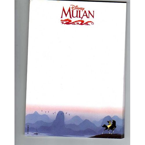Disney-Mulan Bloc De Papier