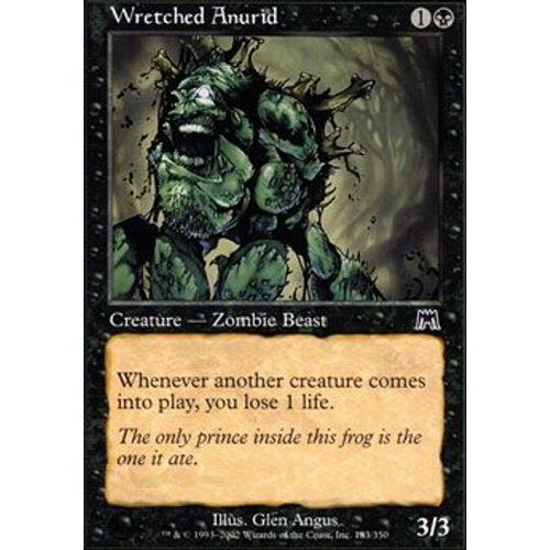 Foil Premium Anouride Misérable  - Magic Mtg - Carnage Vf Mint 183 - C