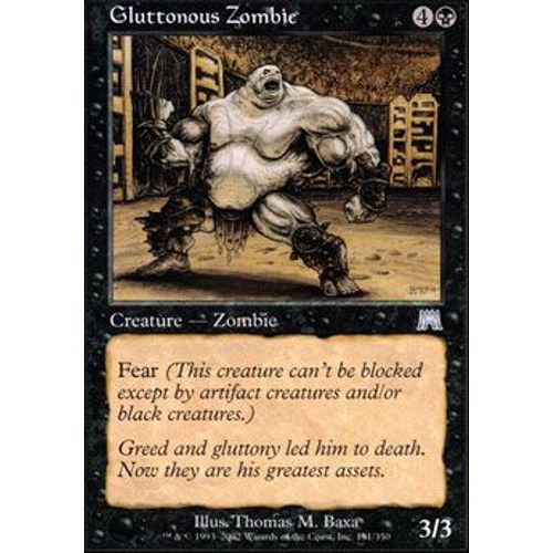 Foil Premium Zombie Glouton  - Magic Mtg - Carnage Vf Mint 151 - U