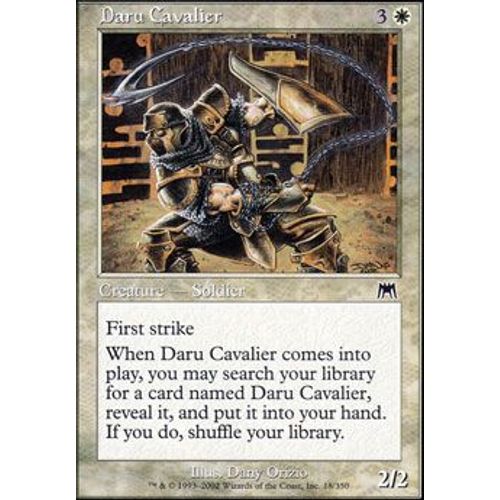 Foil Premium Cavalier Daru  - Magic Mtg - Carnage Vf Mint 18 - C