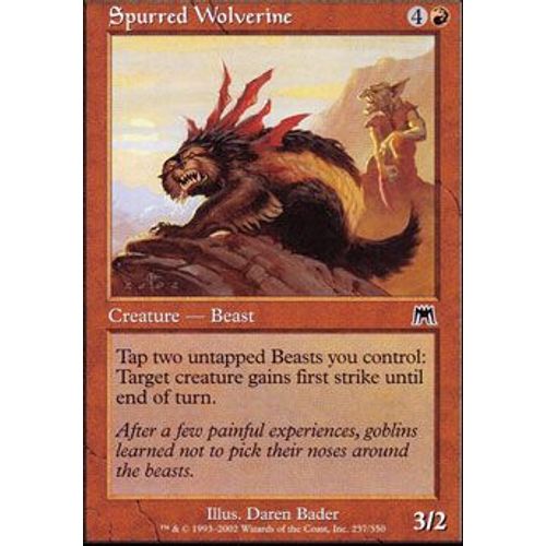 Foil Premium Glouton À Éperons  - Magic Mtg - Carnage Vf Mint 237 - C