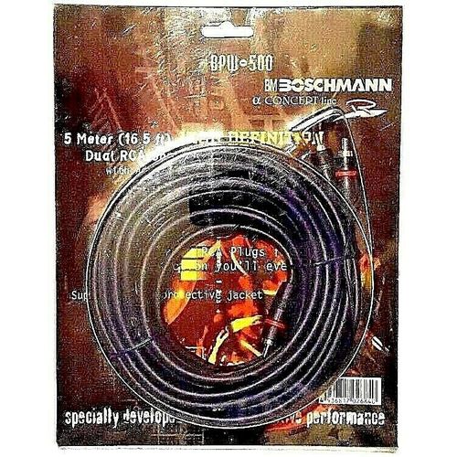 BOSCHMANN BPW 500 - CÂBLE CAR AUDIO STEREO - 5M - 4 RCA OR - CDE AMPLI