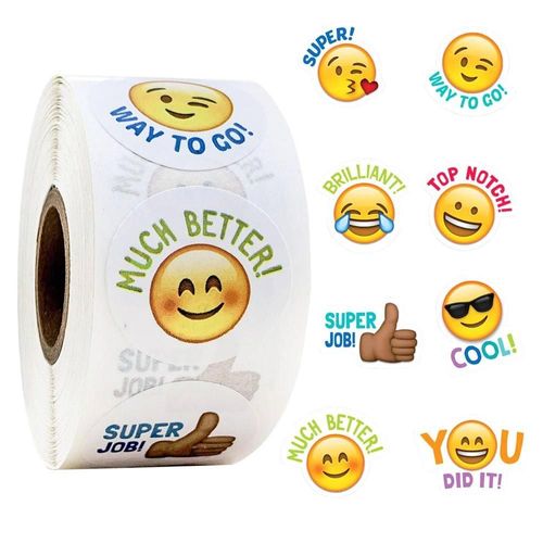 500x Autocollants - Emoji