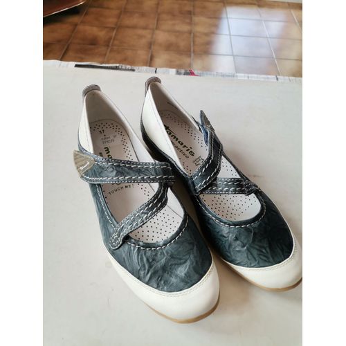 Chaussure Femme Cuir Bleu/Blanc Pointure 37