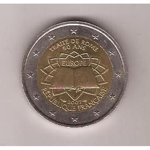 Pièce Commémorative De 2 Euros - France - Les 50  Ans Du Traité De Rome - Année 2007