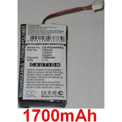 Batterie Pour Philips Pronto Tsu-9300, Philips Pronto Tsu-9400, P/N: 530065, C29943, Pb9400, **1700mah**