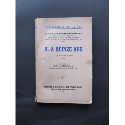 Il A Quinze Ans... Un Médecin Te Parle