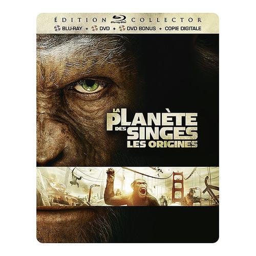 La Planète Des Singes : Les Origines - Combo Blu-Ray + Dvd + Dvd Bonus - Édition Collector Boîtier Steelbook