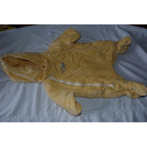 Manteau Combinaison Capuche Bebe Jaune Chaudetex De La Naissance À 5 Mois Environ
