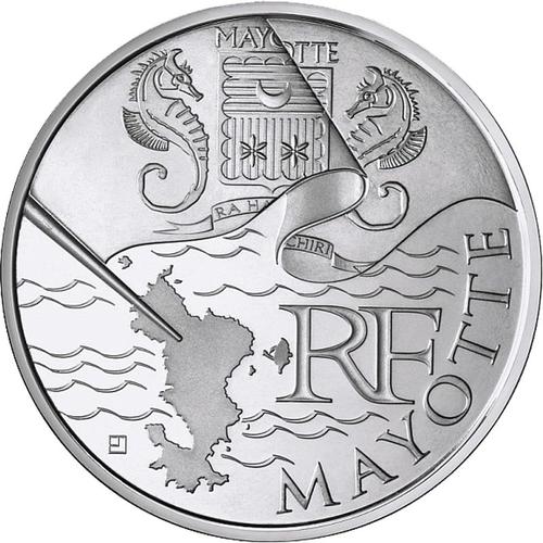 Pièce 10 Euros Argent 2011 Région Mayotte +++ (Série Drapeaux)Neuve Unc+++ Rarissime+++