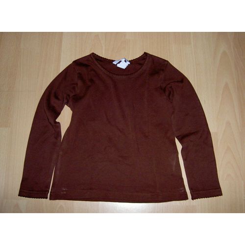 Polo Tee Shirt Manches Longues Marron H&m Taille 6 Ans.