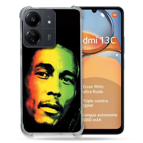 Coque Renforcée Pour Xiaomi Redmi 13c Musique Bob Marley 2