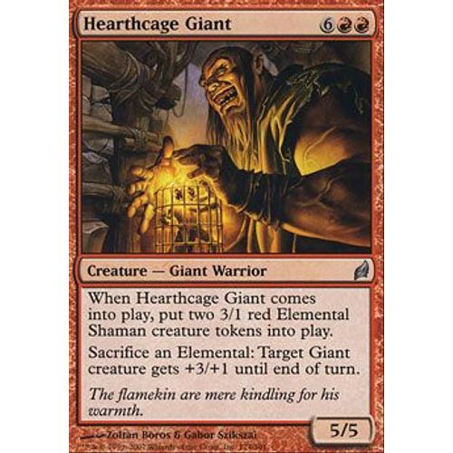 Foil Premium Géant Du Feu En Cage  - Magic Mtg - Lorwyn Vf Mint 174 - U