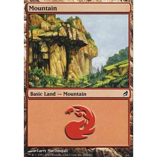 Foil Premium Montagne 294  - Magic Mtg - Lorwyn Vf Mint 294 - C