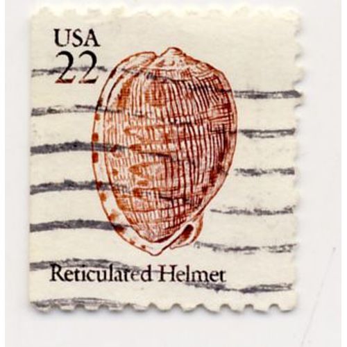 Timbre U S A, Reticulated Helmet, U S A 22 Cents, Oblitéré