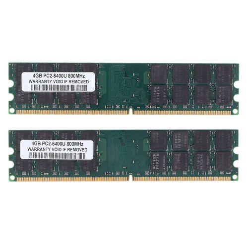 8g (2 x 4 g) Mmoire RAM DDR2 PC2-6400 800MHz Bureau Non-ECC DIMM 240 Broches Compatible Amd-dt(+b